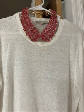 Pink rhinestone necklace collar
